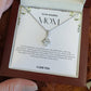 To My Amazing Mom Ribbon Shape Pendant Necklace