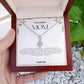 To My Amazing Mom Ribbon Shape Pendant Necklace