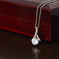 To My Amazing Mom Ribbon Shape Pendant Necklace