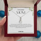 To My Amazing Mom Ribbon Shape Pendant Necklace