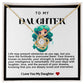 Daughter Blue Hair Mermaid Love Knot Necklace