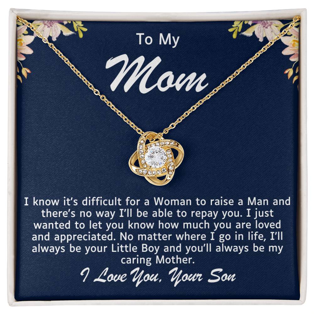 Mother Love Knot Necklace-You Will Always Be My Mom