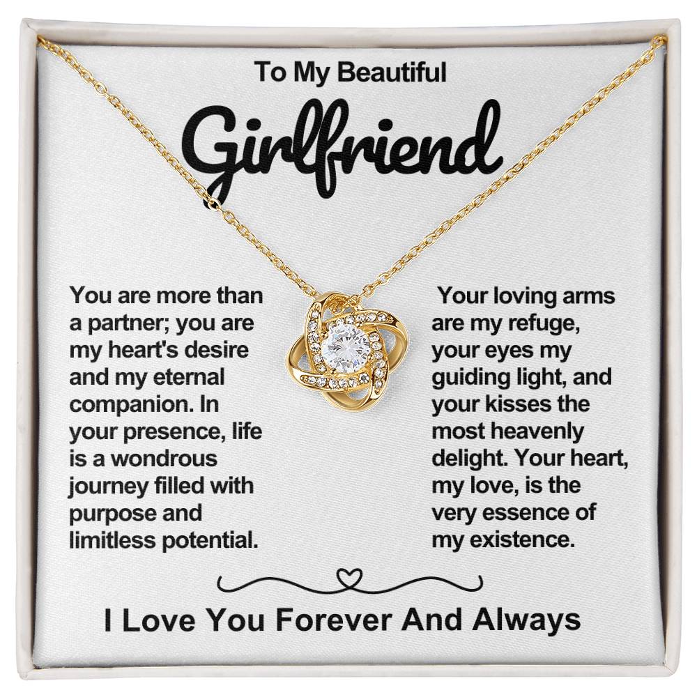 Girlfriend Love Knot Valentine Necklace