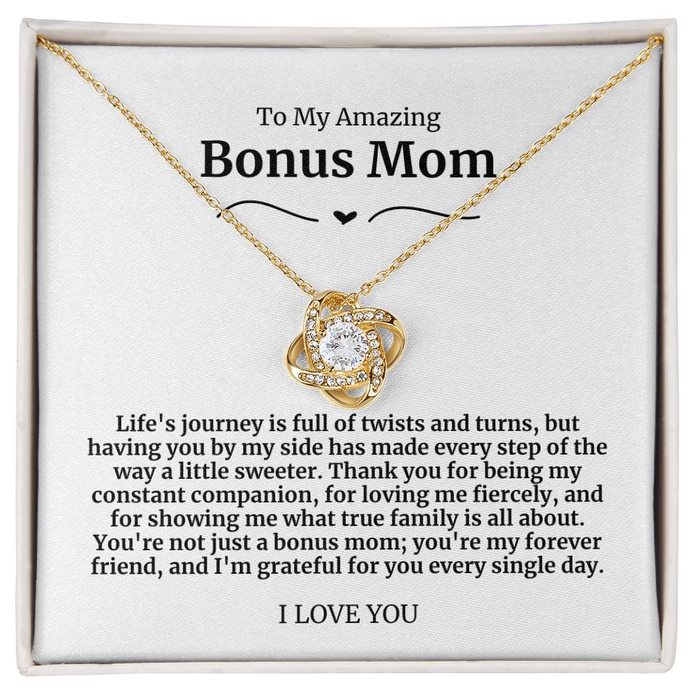 To My Amazing Bonus Mom Necklace