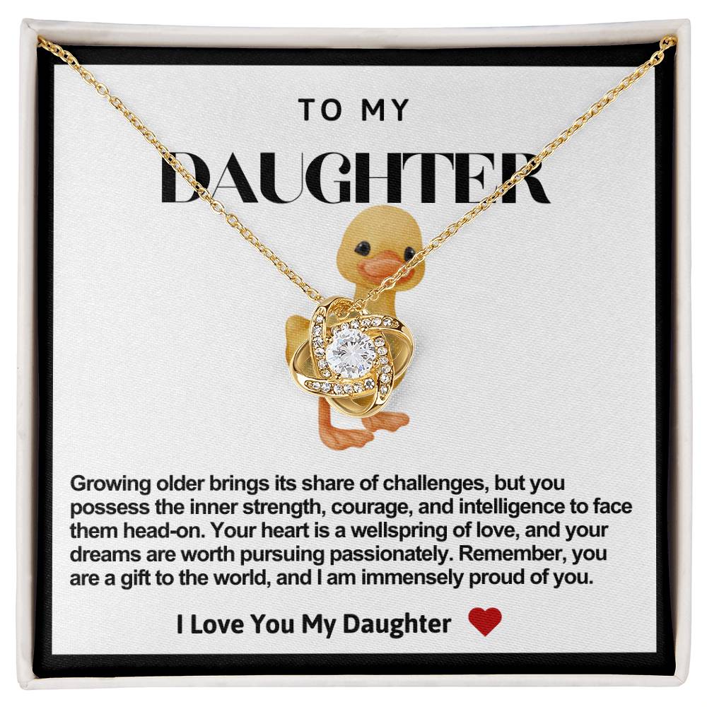 Daughter Baby Chic Love Knot Necklace