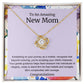 To An Amazing New Mom Love Knot Necklace