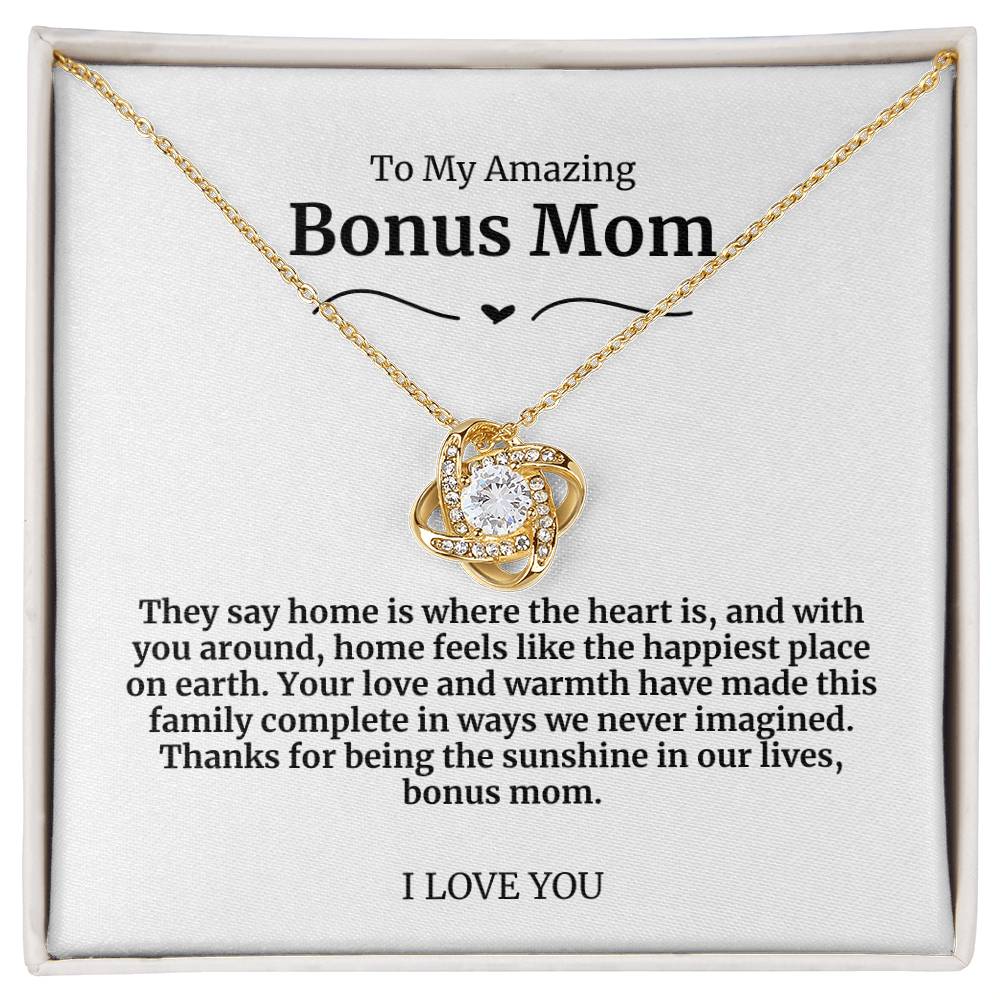 To My Amazing Bonus Mom Necklace