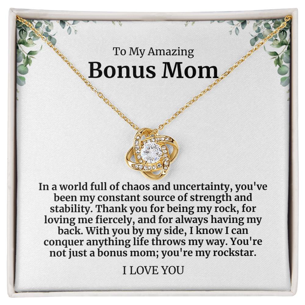 To My Amazing Bonus Mom Necklace