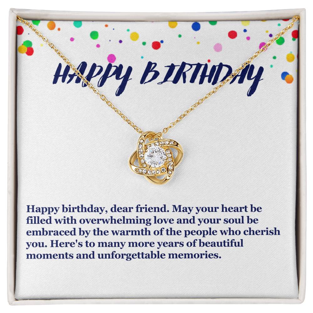 Happy Birthday Love Knot Necklace