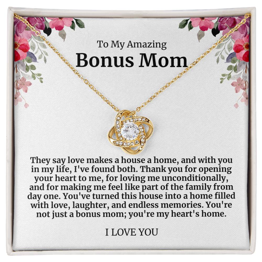 To My Amazing Bonus Mom Necklace
