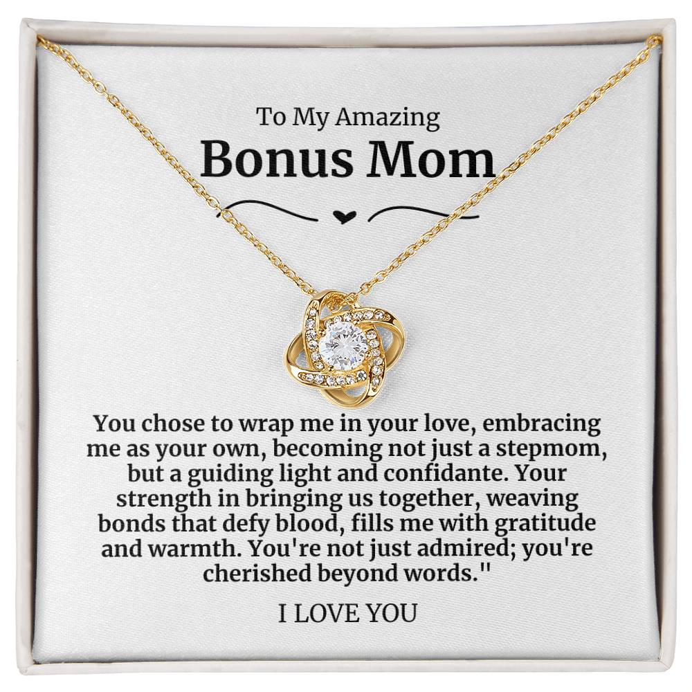 To My Amazing Bonus Mom Necklace