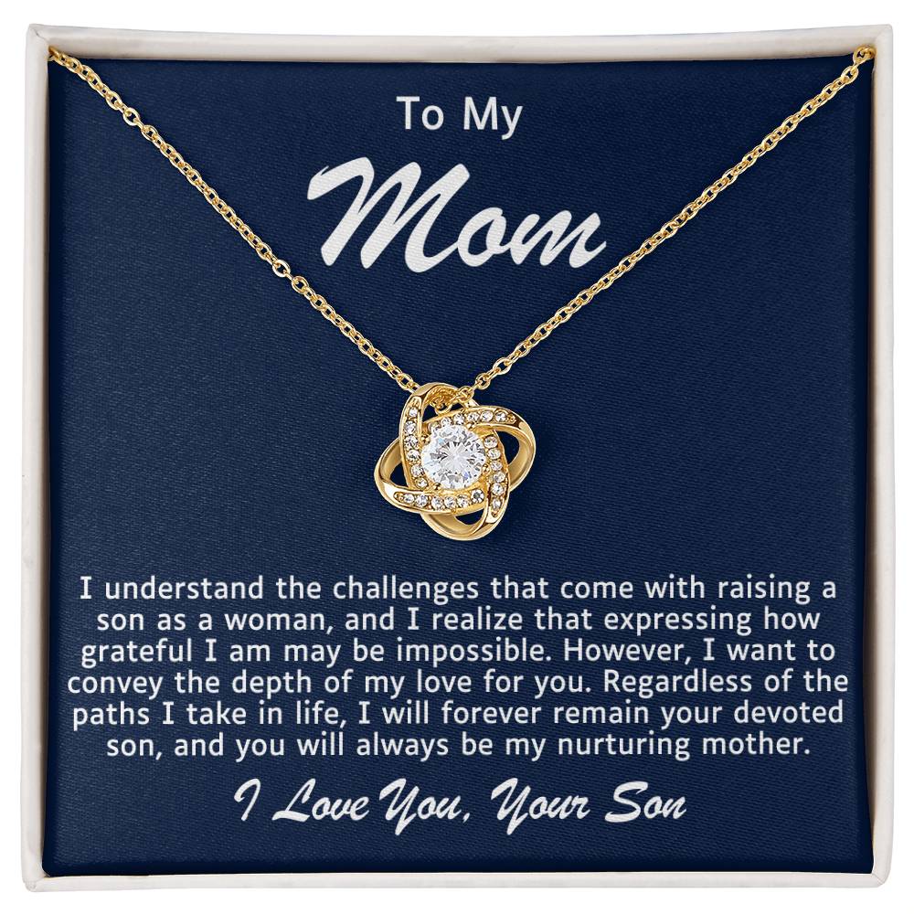 Mother Love Knot Necklace-You Will Always Be My Mom