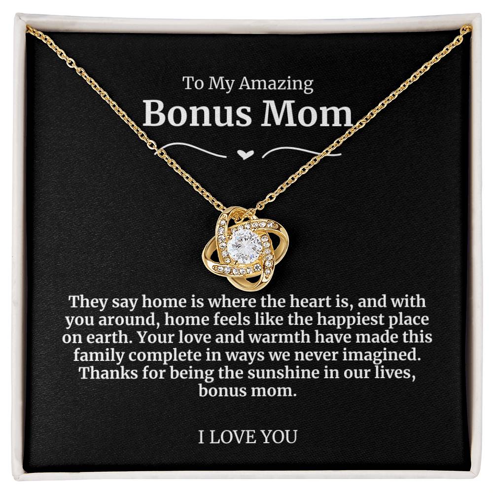 To My Amazing Bonus Mom Necklace