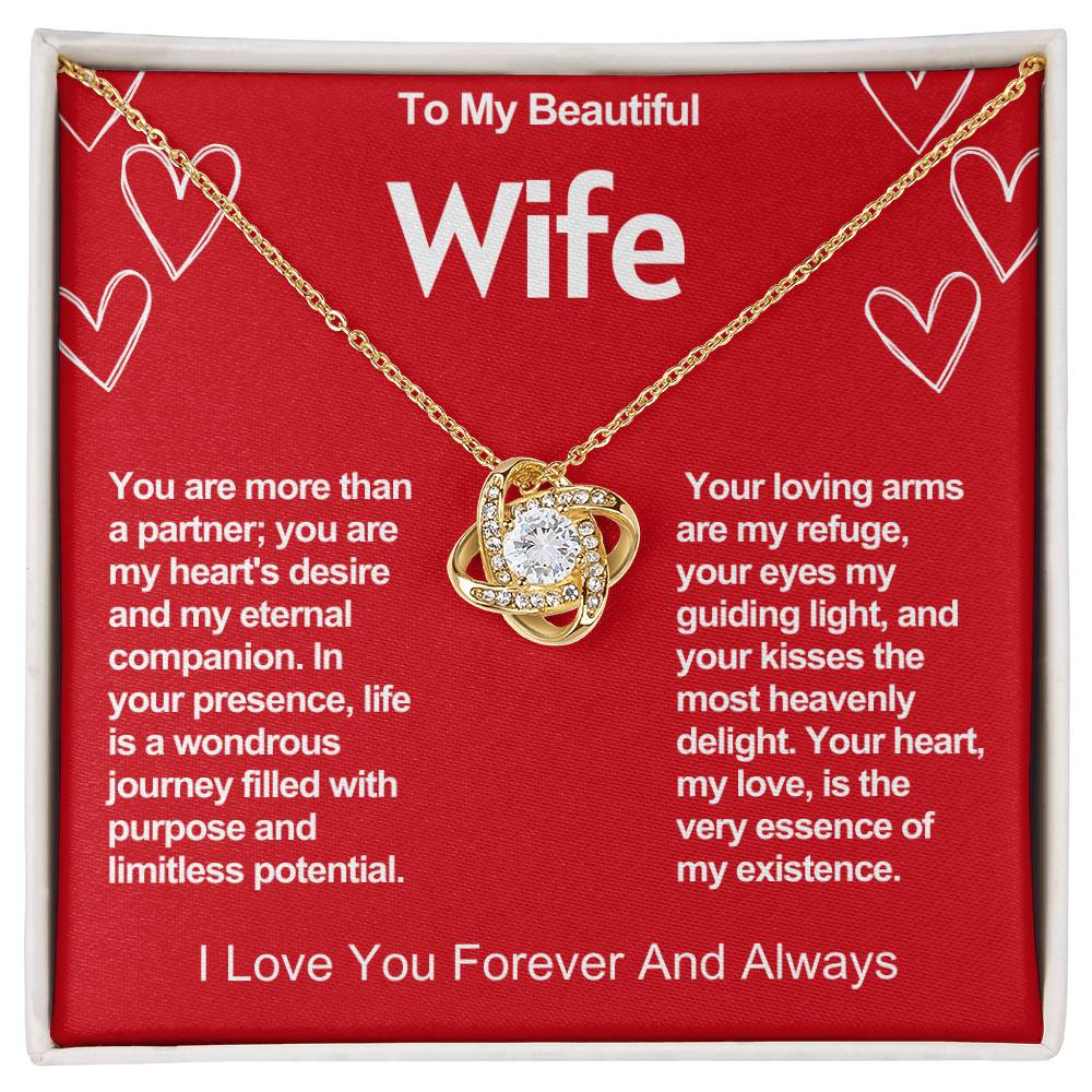 Wife Love Knot Valentine Necklace