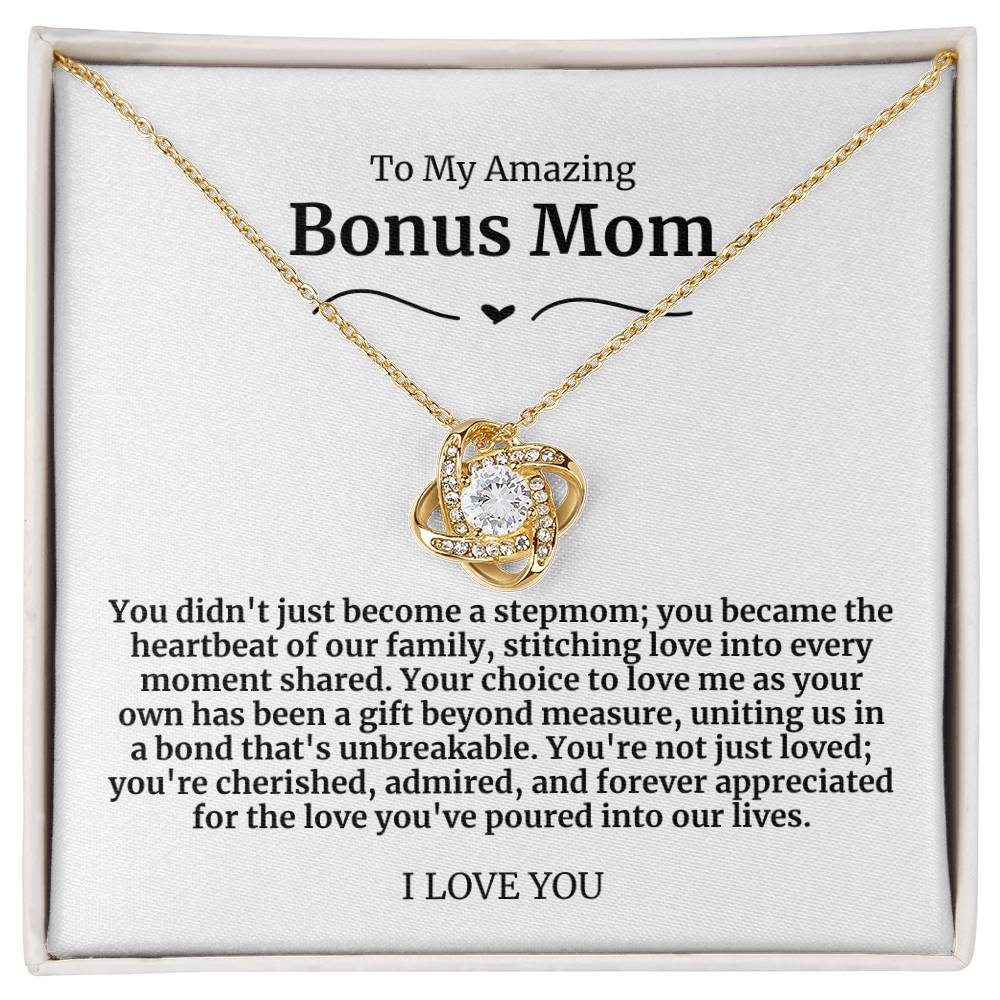 To My Amazing Bonus Mom Necklace