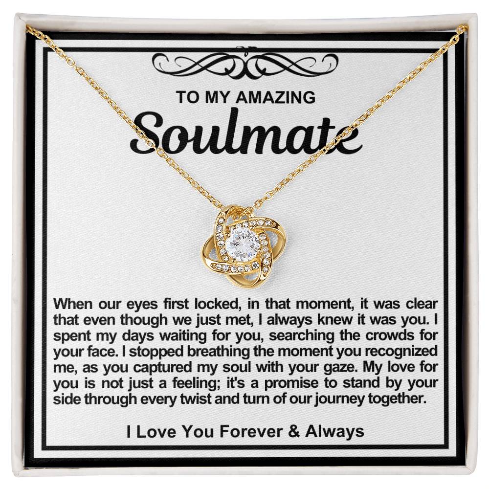 Soulmate Love Knot Necklace- You Captured My Gaze