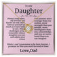 Beautiful Gift To Daughter  "You Are Loved More Than You Can Imagine"  Necklace