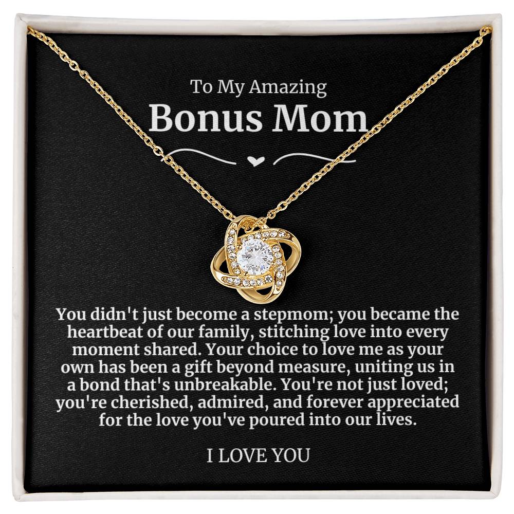 To My Amazing Bonus Mom Necklace