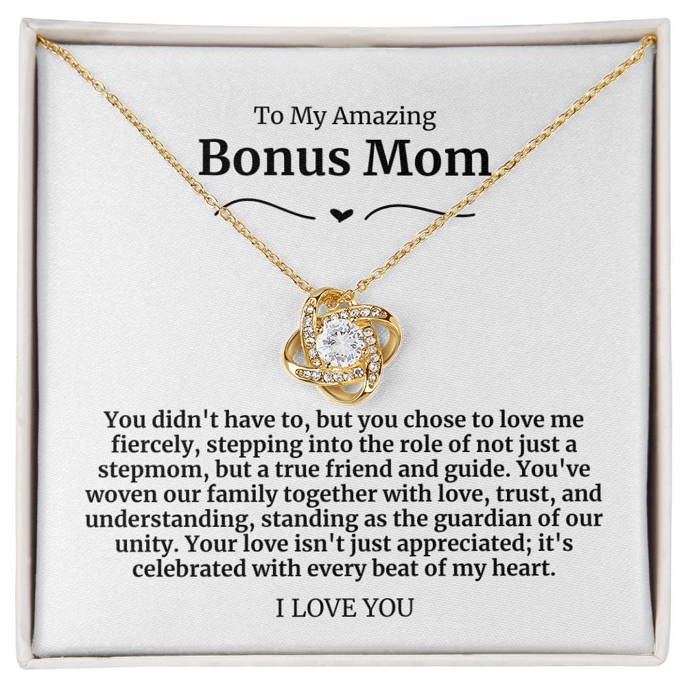 To My Amazing Bonus Mom Necklace