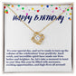 Happy Birthday Love Knot Necklace