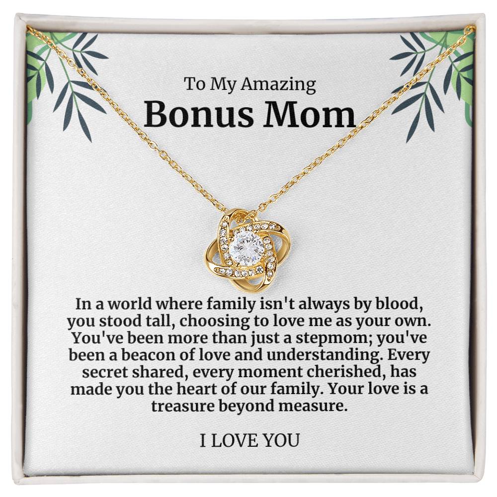 To My Amazing Bonus Mom Necklace