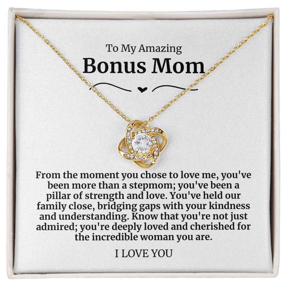 To My Amazing Bonus Mom Necklace