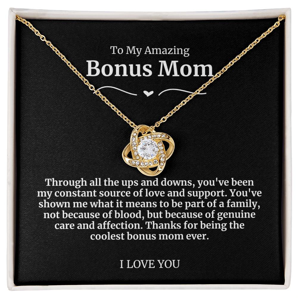 To My Amazing Bonus Mom Necklace