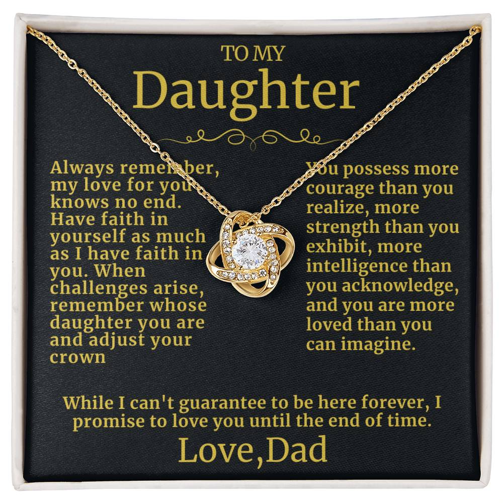 Beautiful Gift To Daughter "You Are Loved More Than You Can Imagine"  Necklace