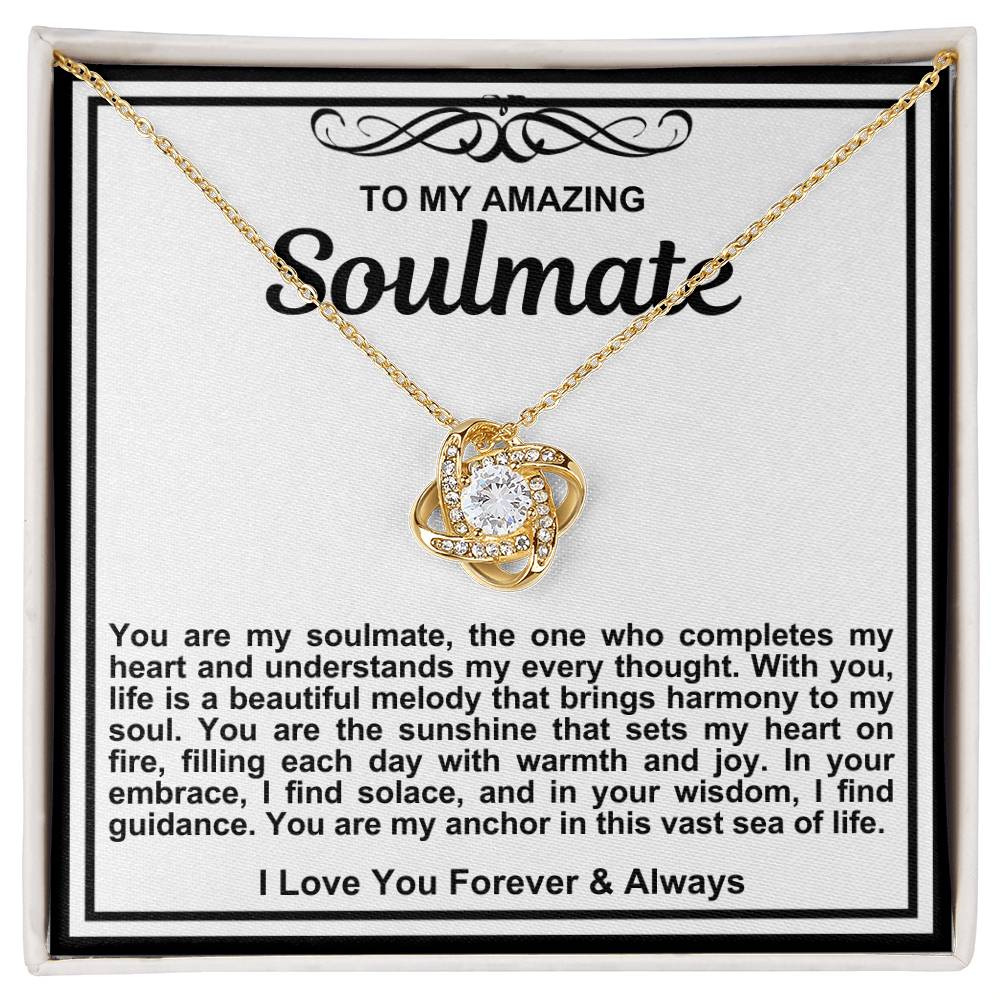 Soulmate Love Knot Necklace- With You Life Is A Beautiful Melody