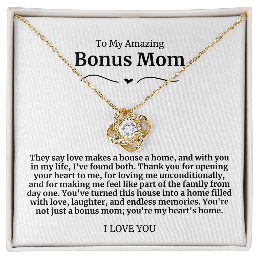 To My Amazing Bonus Mom Necklace