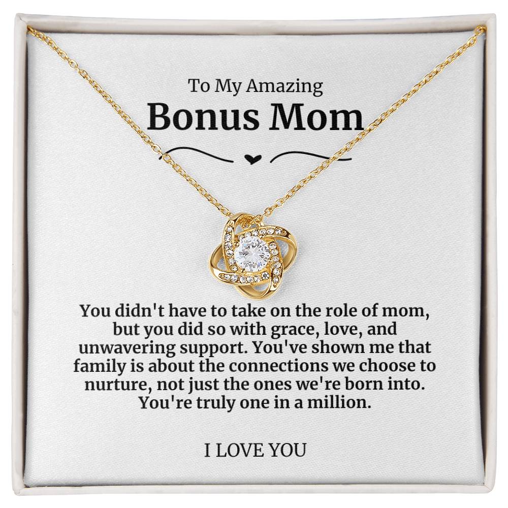 To My Amazing Bonus Mom Necklace