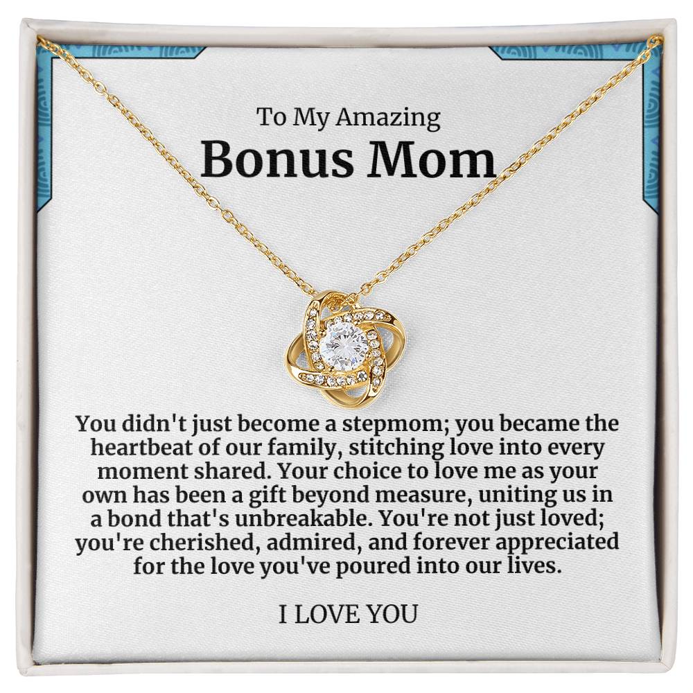 To My Amazing Bonus Mom Necklace