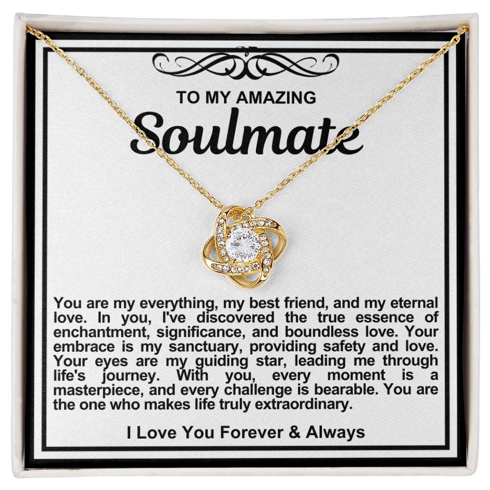 Soulmate Love Knot Necklace- Your Eyes Are My Guiding Star