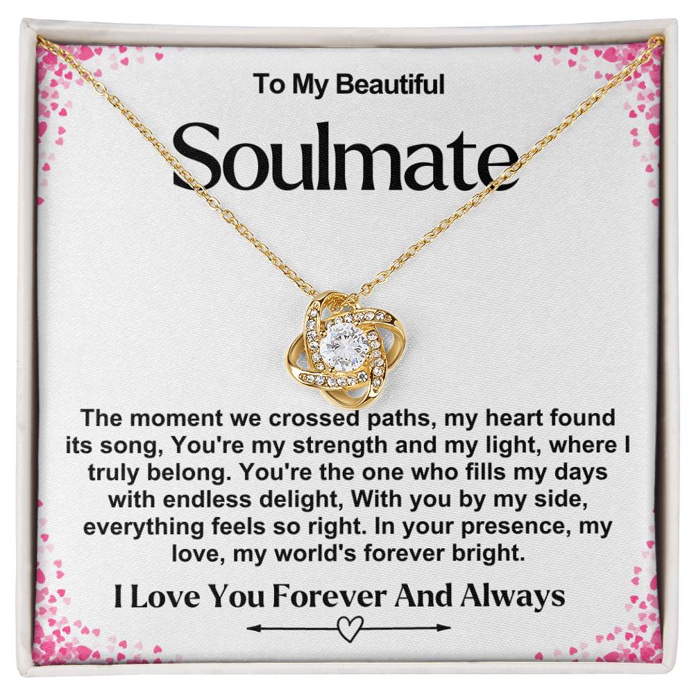 Soulmate Valentine Love Knot Necklace