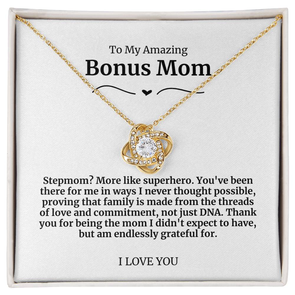 To My Amazing Bonus Mom Necklace