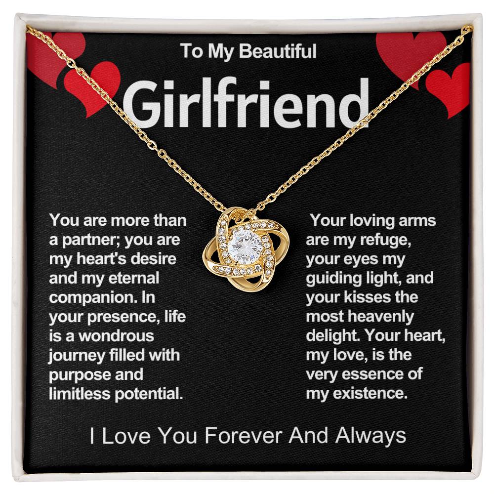 Girlfriend Love Knot Valentine Necklace