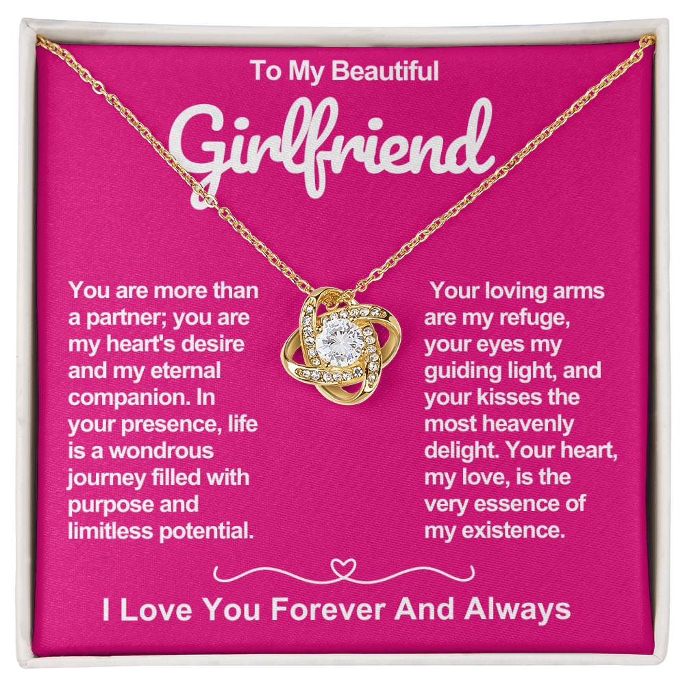 Girlfriend Love Knot Valentine Necklace