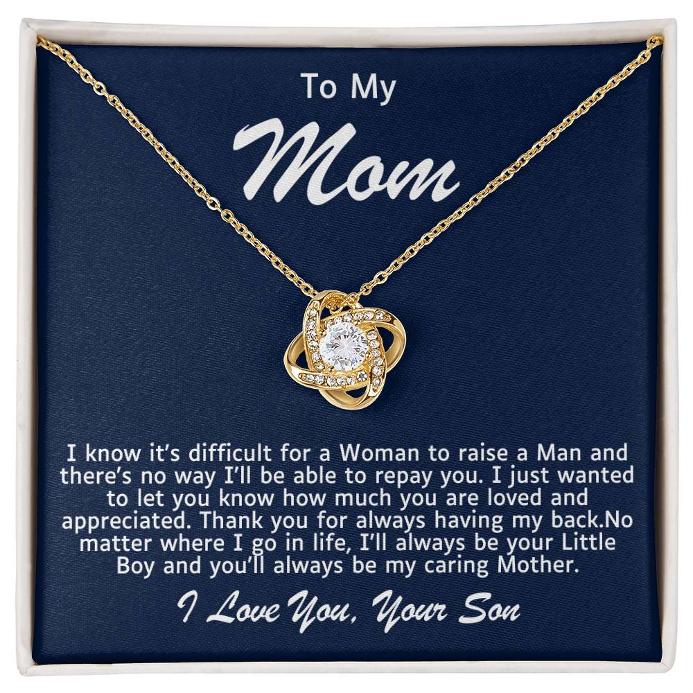 Mother Love Knot Necklace-You Will Always Be My Mom