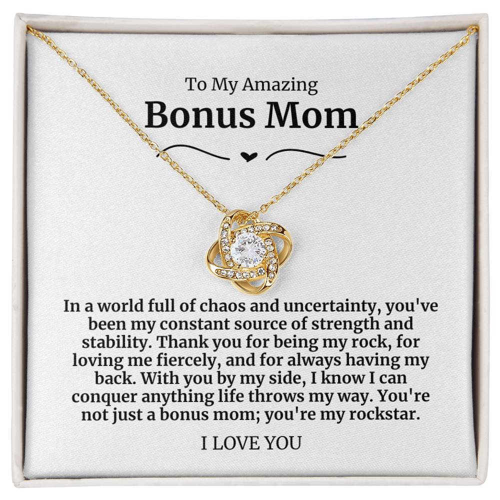 To My Amazing Bonus Mom Necklace