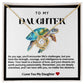 Daughter Sea Turtle Love Knot Necklace