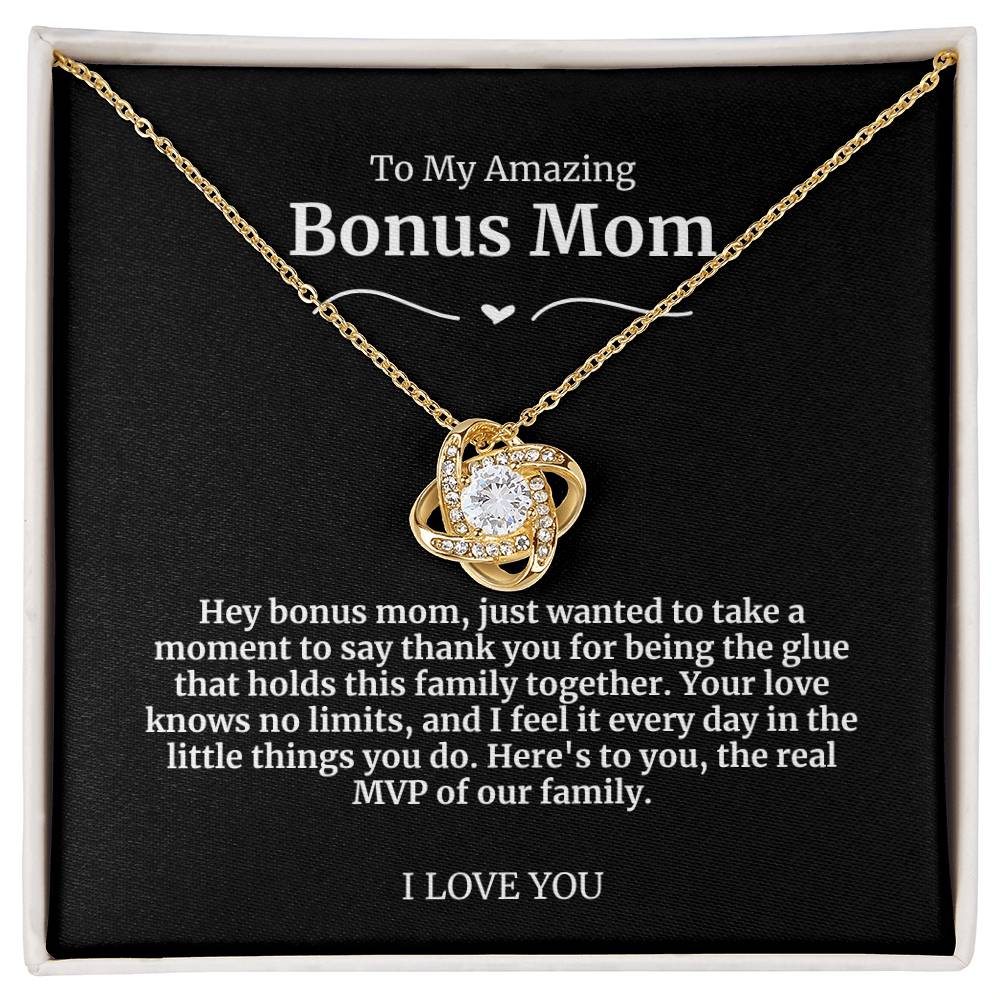 To My Amazing Bonus Mom Necklace