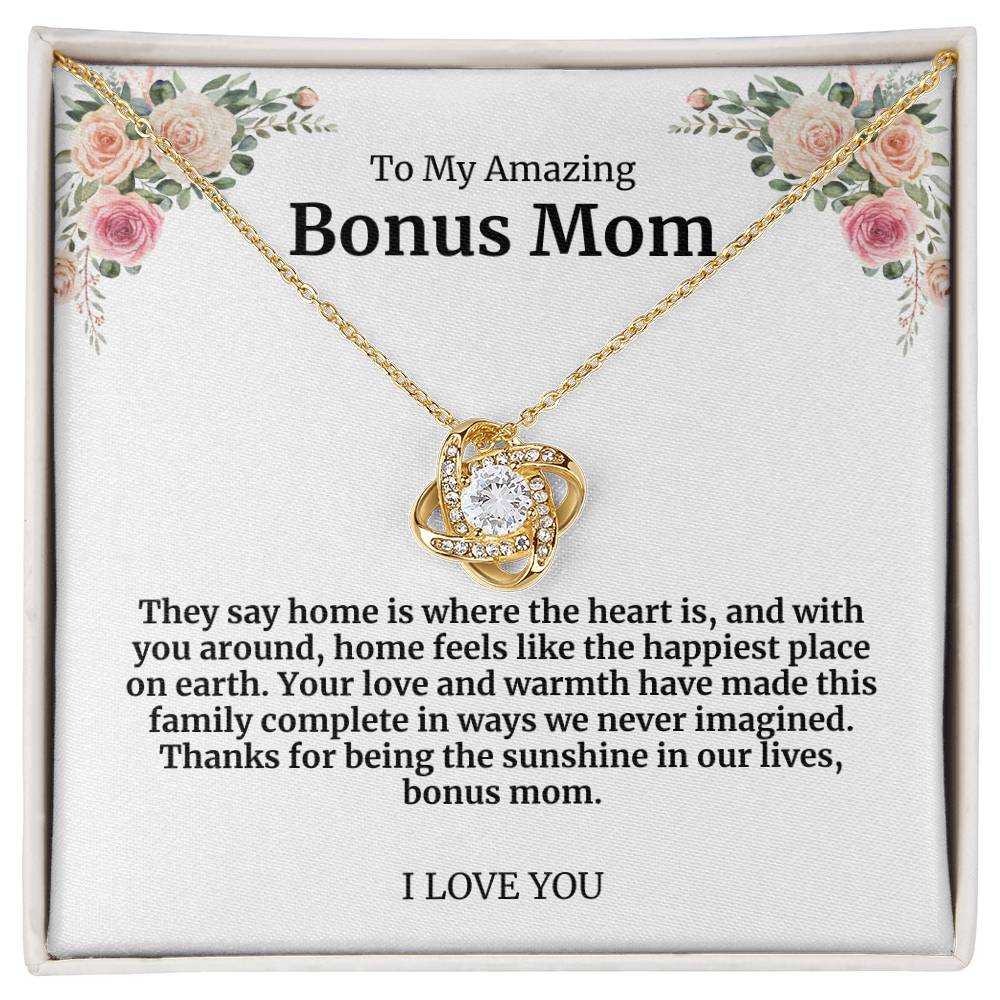 To My Amazing Bonus Mom Necklace