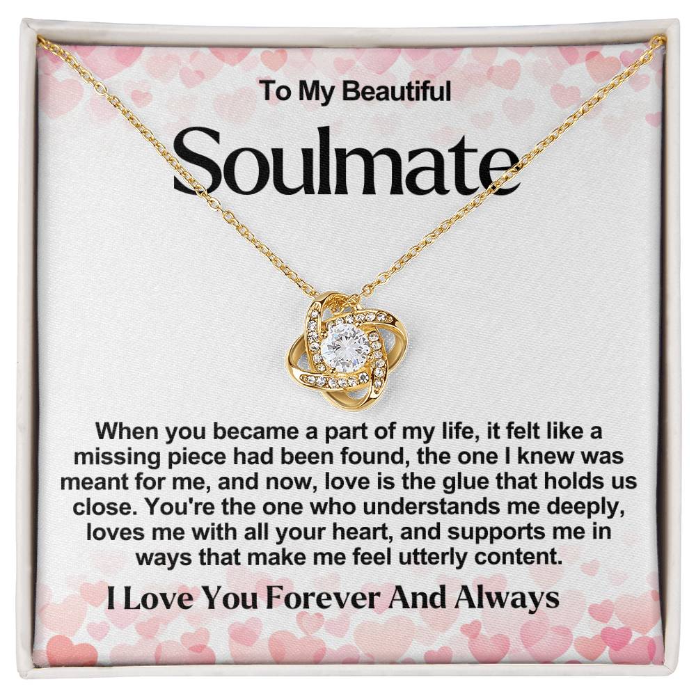 Soulmate Valentine Love Knot Necklace