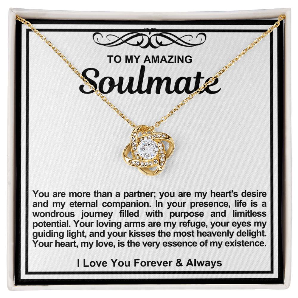 Soulmate Love Knot Necklace- You Are My Hearts Desire