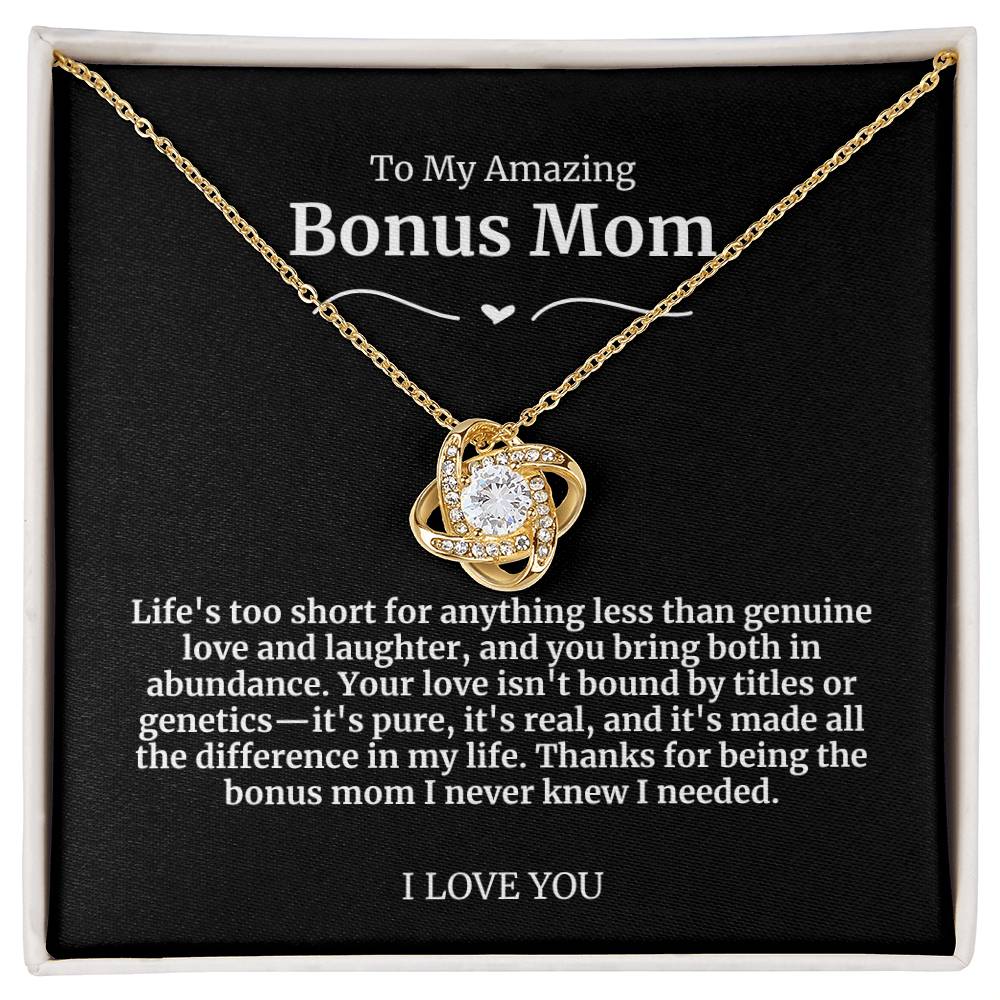 To My Amazing Bonus Mom Necklace