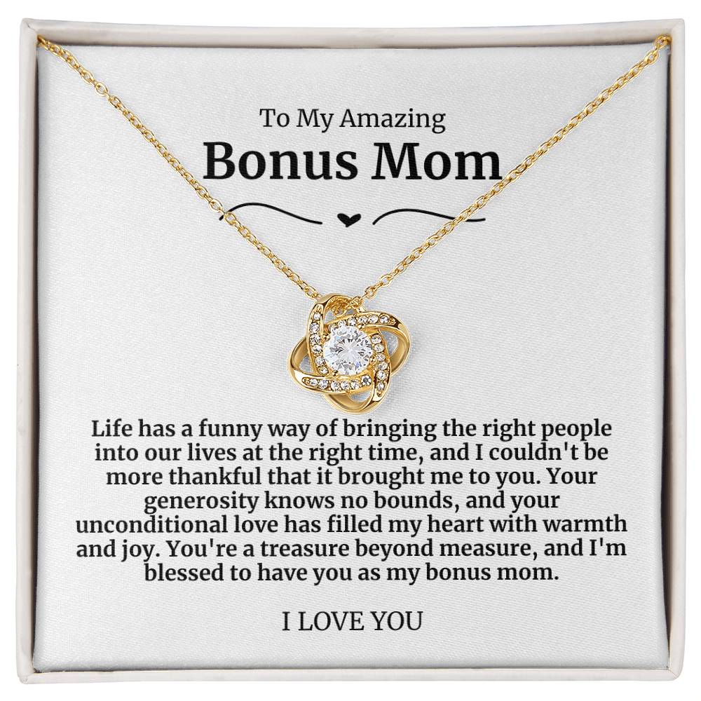 To My Amazing Bonus Mom Necklace