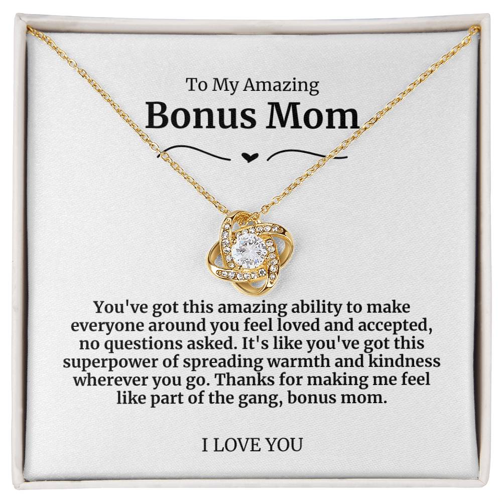 To My Amazing Bonus Mom Necklace