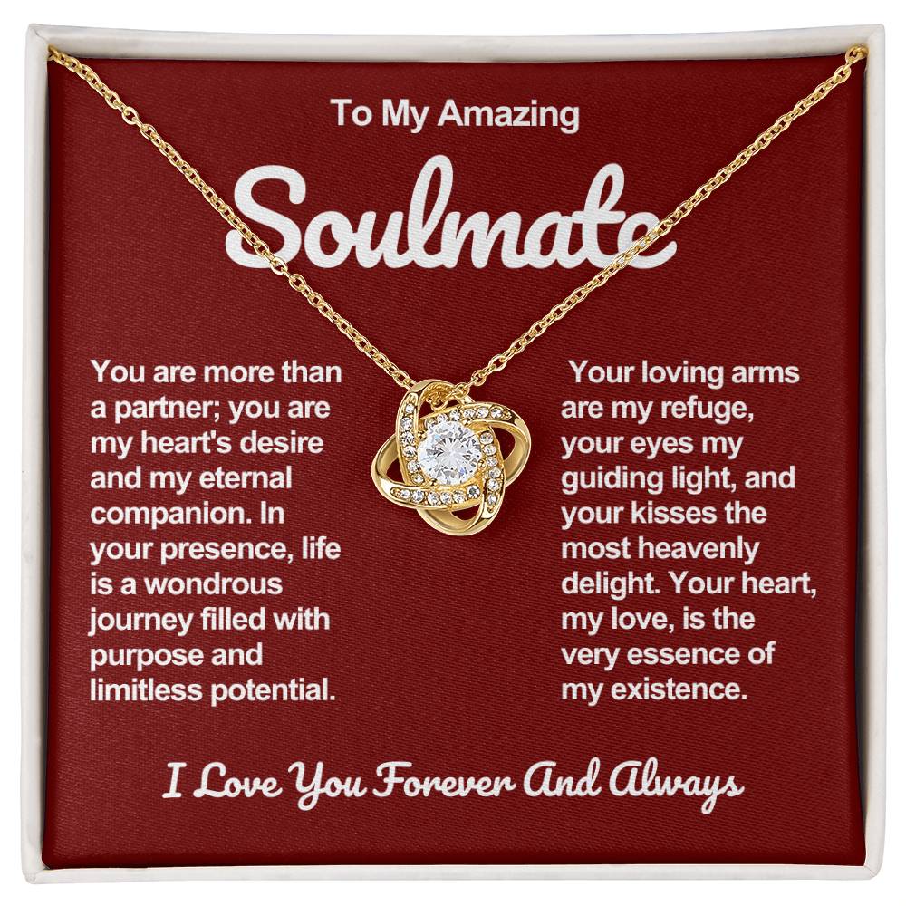 Soulmate Love Knot Necklace- You Are My Hearts Desire