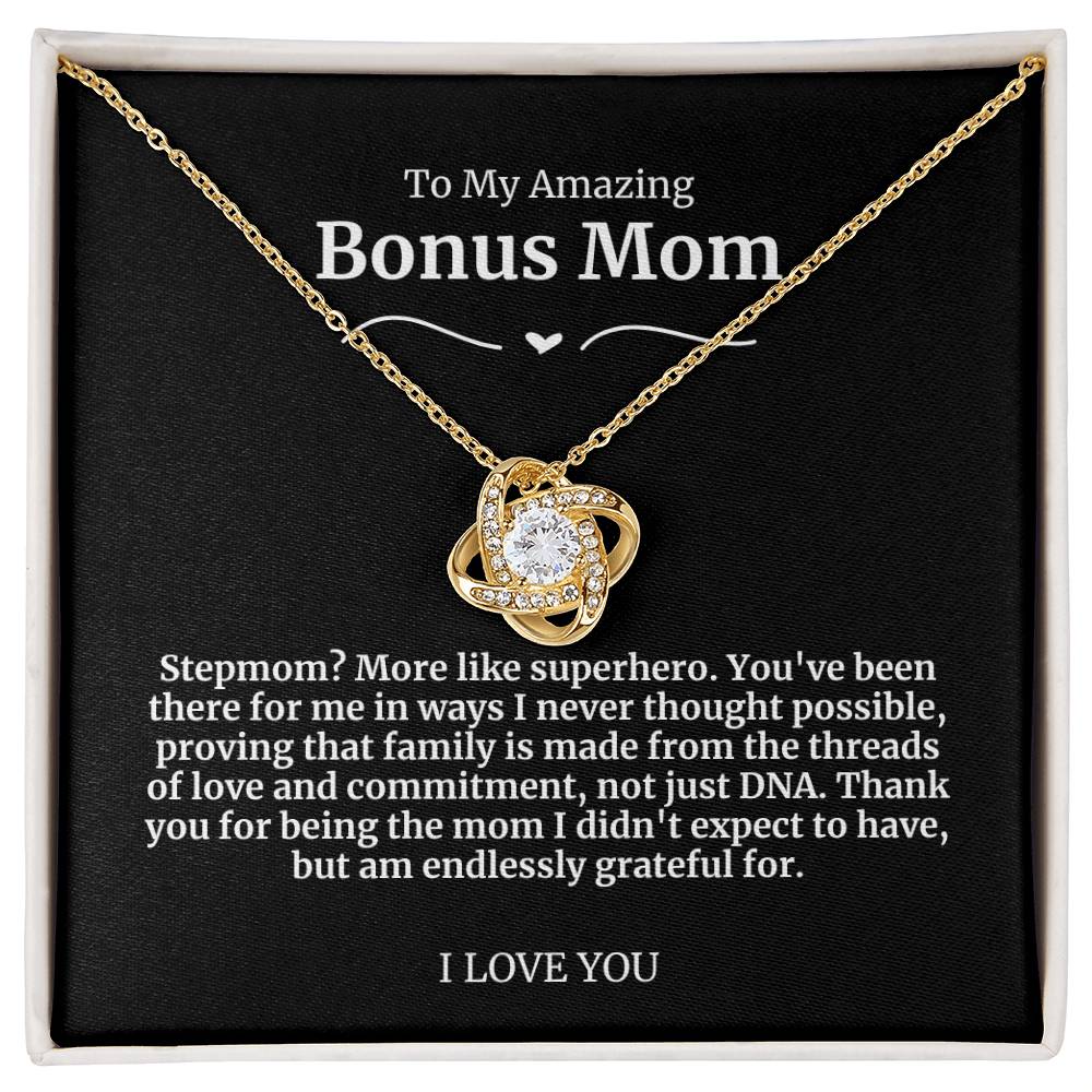 To My Amazing Bonus Mom Necklace