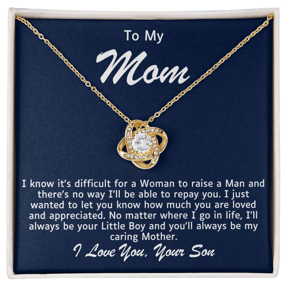 Mother Love Knot Necklace-You Will Always Be My Mom